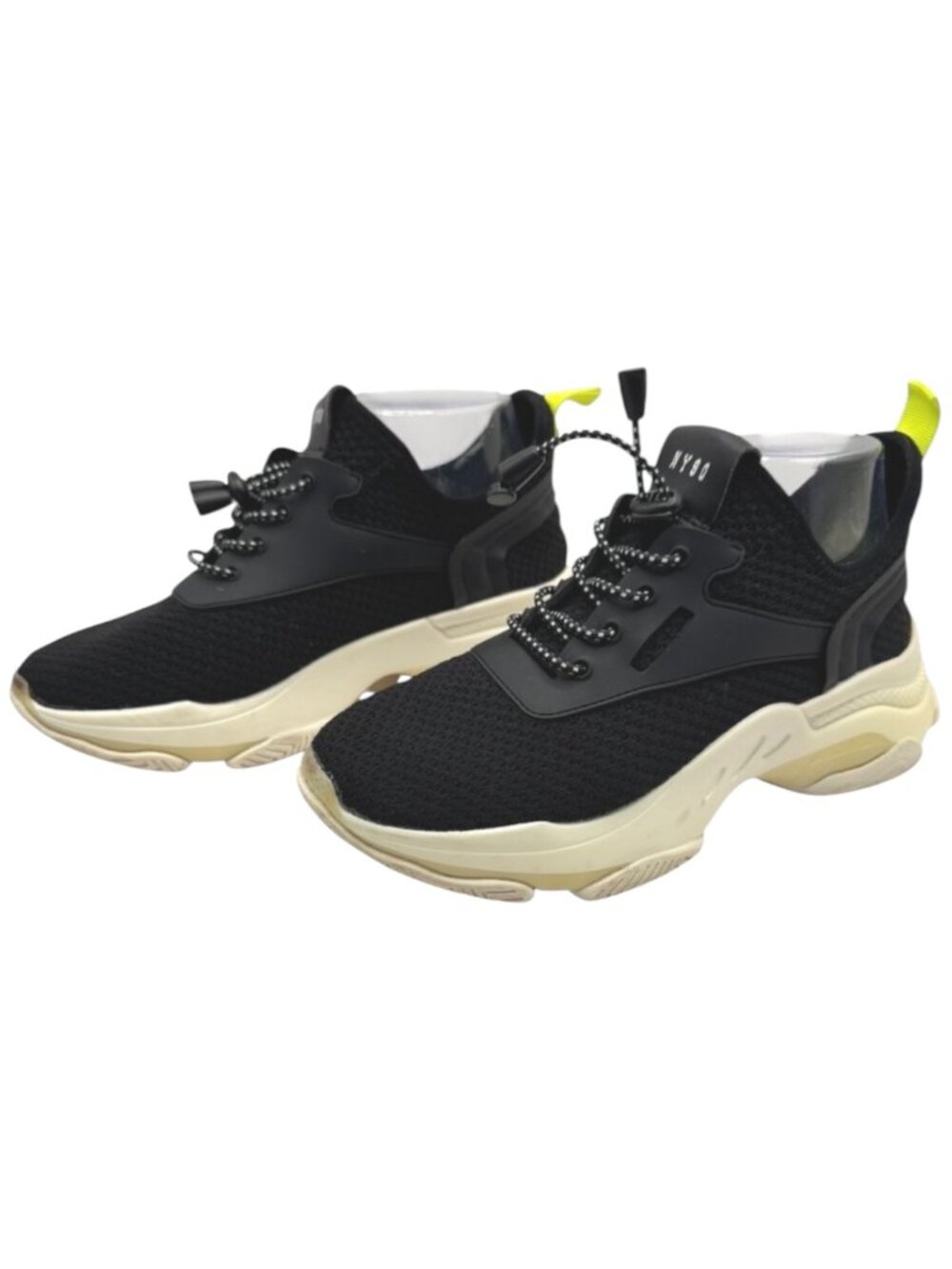 Steve Madden Shoes Women 7 Black NY90 Cinch Tie Myles Sneaker Fashion Outdoor
